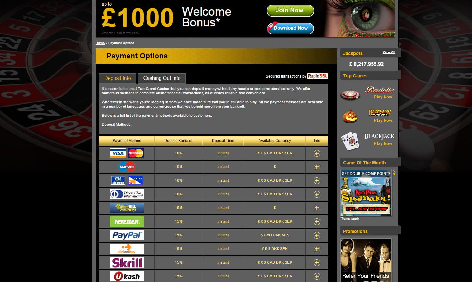 Online Casino Payza