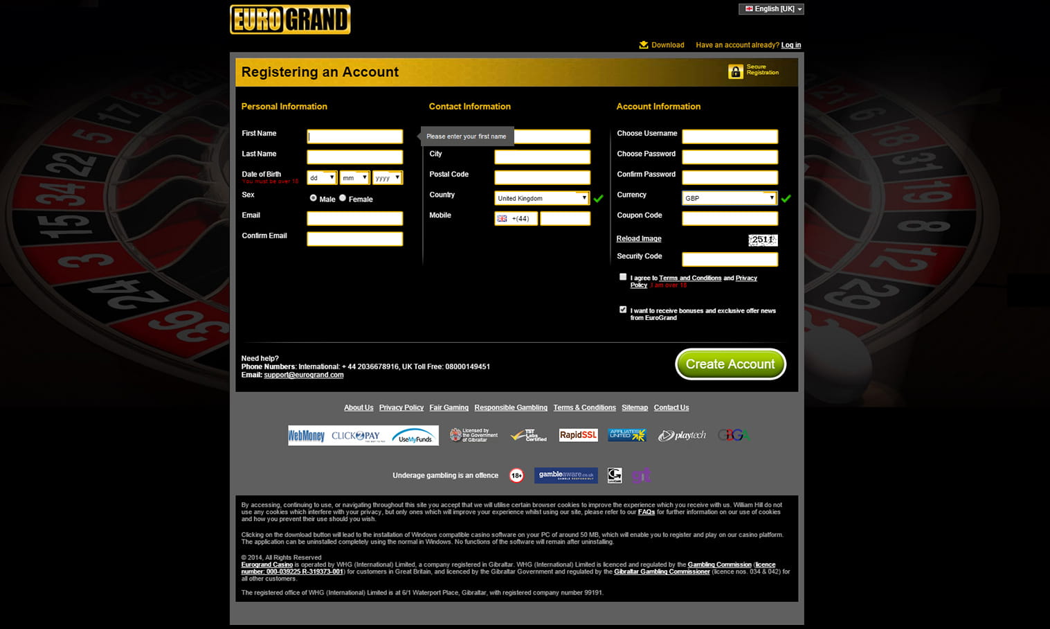 Online Casino Register