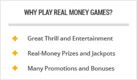 What are the advantages of playing real-money games