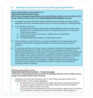 UKGC regulation 3.2.1 that states that casino operators must put precedures into effect to help players game responsibly.