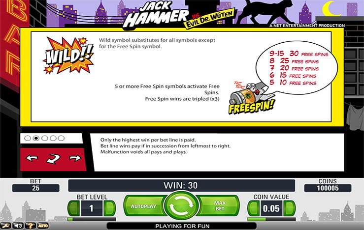 Jack Hammer Free Spins