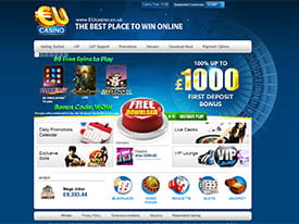 EuCasino Website and Welcome Bonus