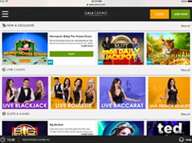 Preview of Gala Mobile Casino Games