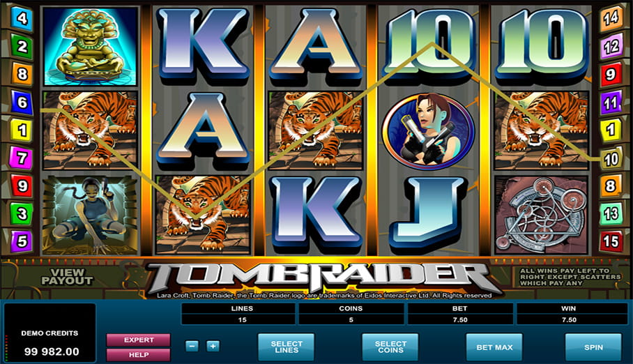 Tomb Raider Slot Screenshot