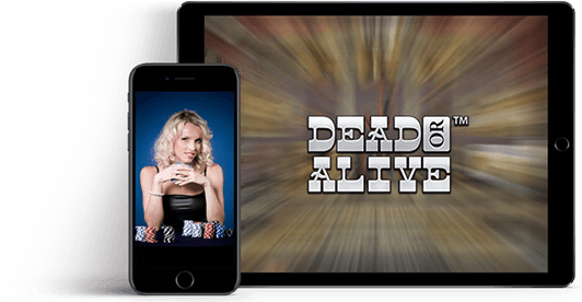 In-game action from the Dead or Alive mobile slot game.